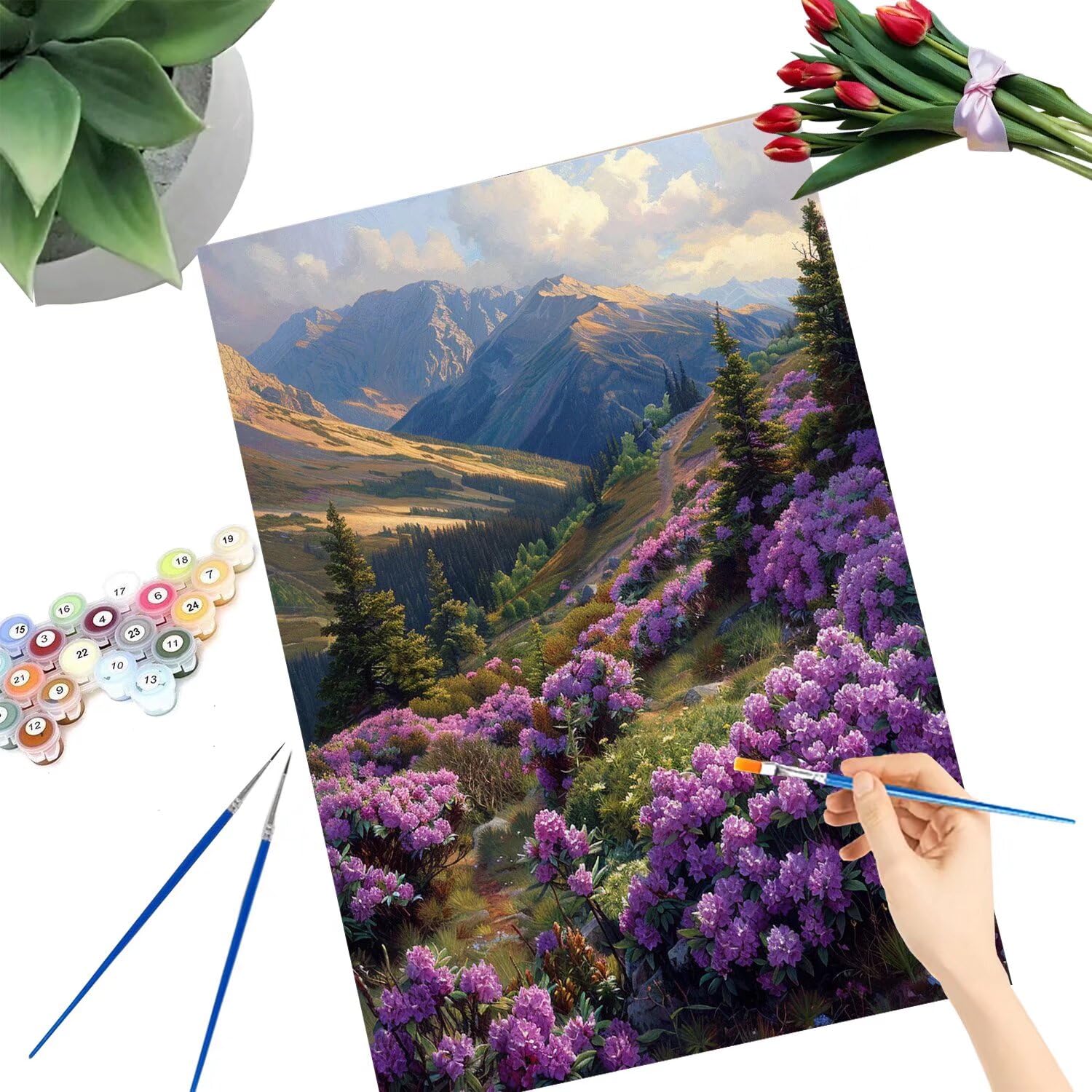 pintar por numeros adultos pintar por numeros manualidades adultos, pintar por numeros niñosKit de Pintura al óleo de Lienzo DIY para con Pinceles, Pigmento Acrílico (sin marco)100x130cm C-157