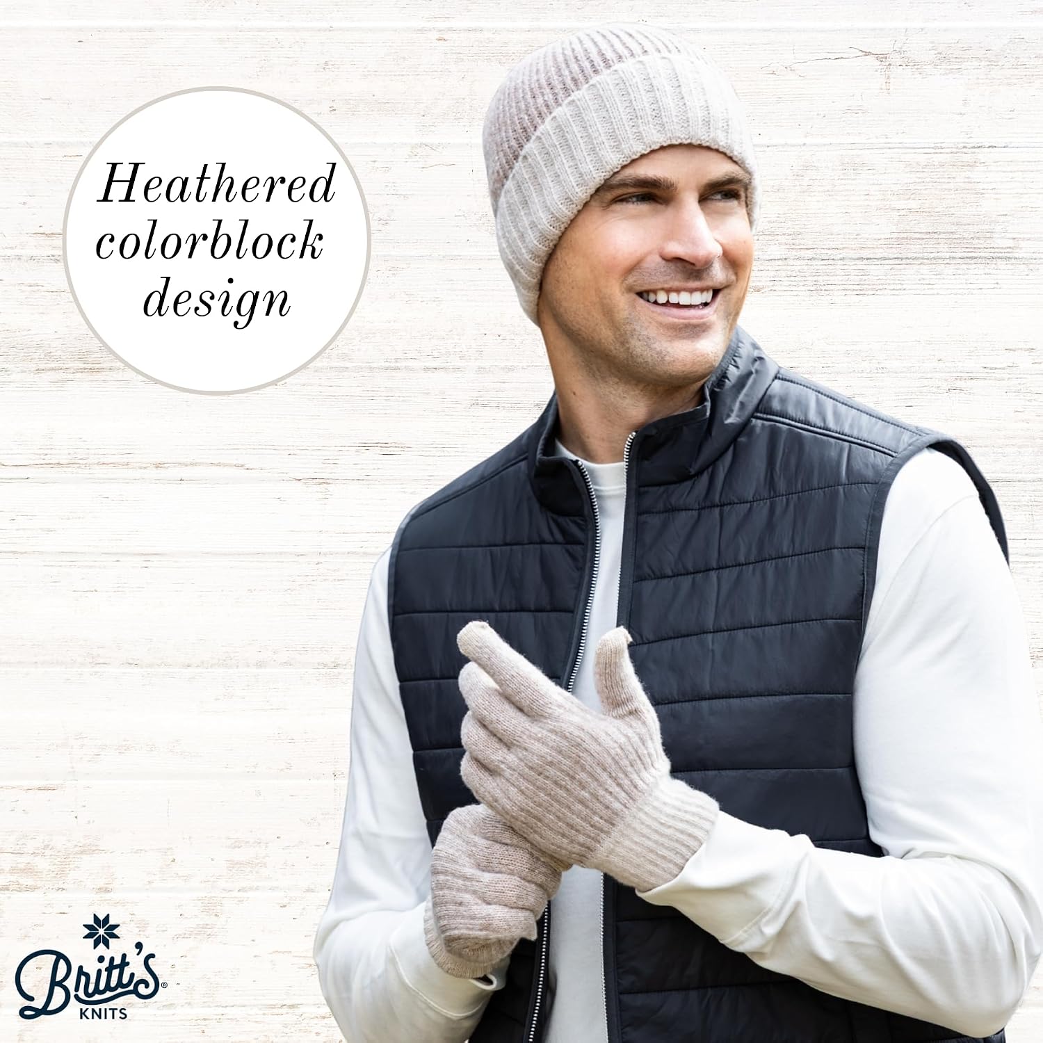 Britt's Knits Men's Birchwood Gloves Soft Warm Winter Rib Knit Gloves