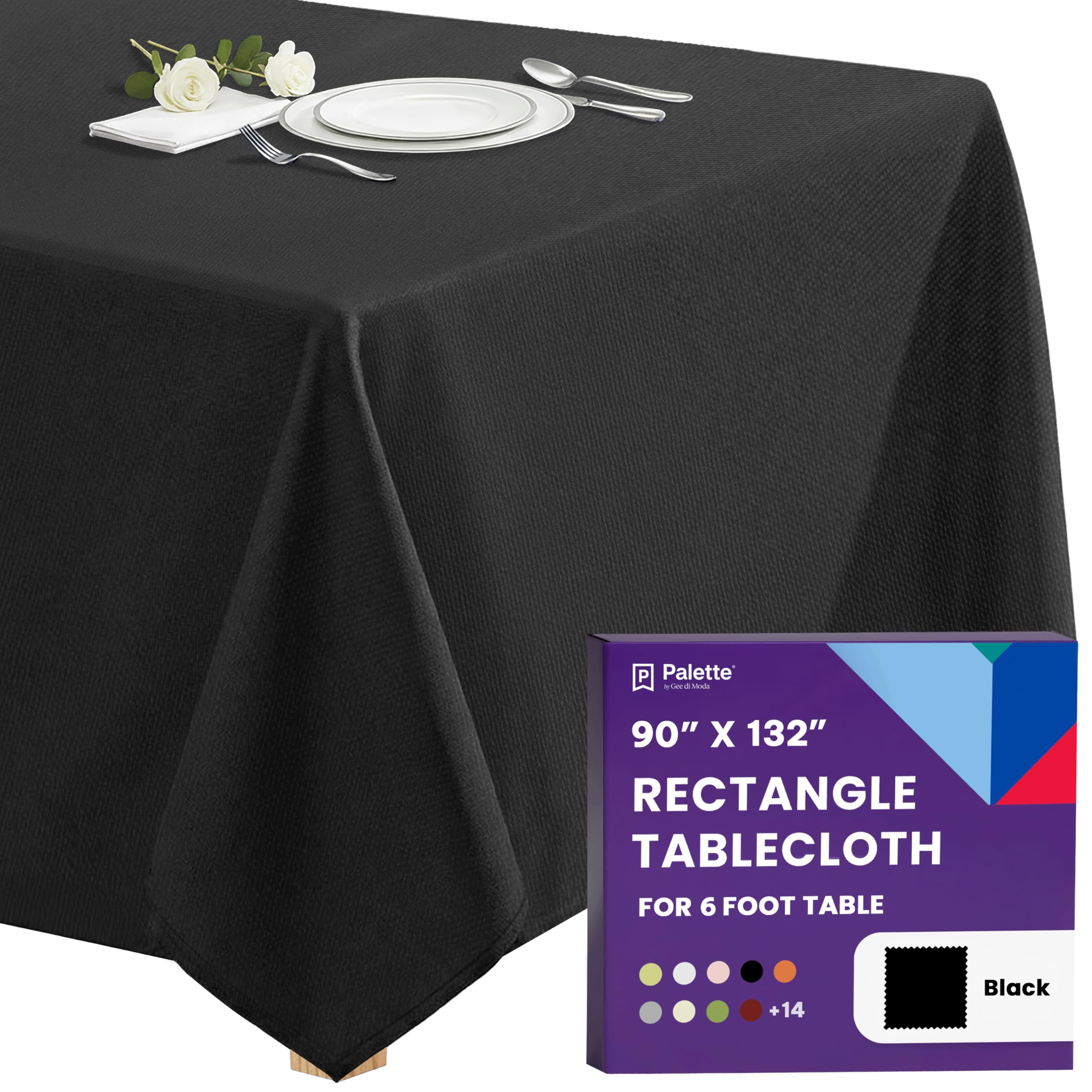 Gee Di Moda Rectangle Tablecloth 90x132 Black
