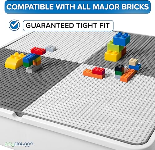 Miniatura 5 de Play Platoon Juego de mesa de actividades y sillas 5 en 1 para niños, mesa de tallo para niños pequeños con mesa de agua, mesa de bloques de