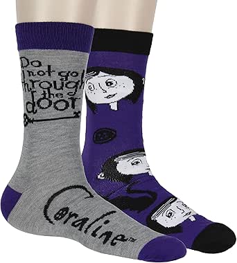 Aazon.co: Coraline Socks - Paquete De 2 Calcetines De Punto Para