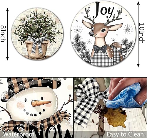 Miniatura 53 de Fundas para quemadores de estufa eléctrica de animales de granja, paquete de 4 fundas redondas para quemadores de estufa, 8 pulgadas y 10 pulgadas