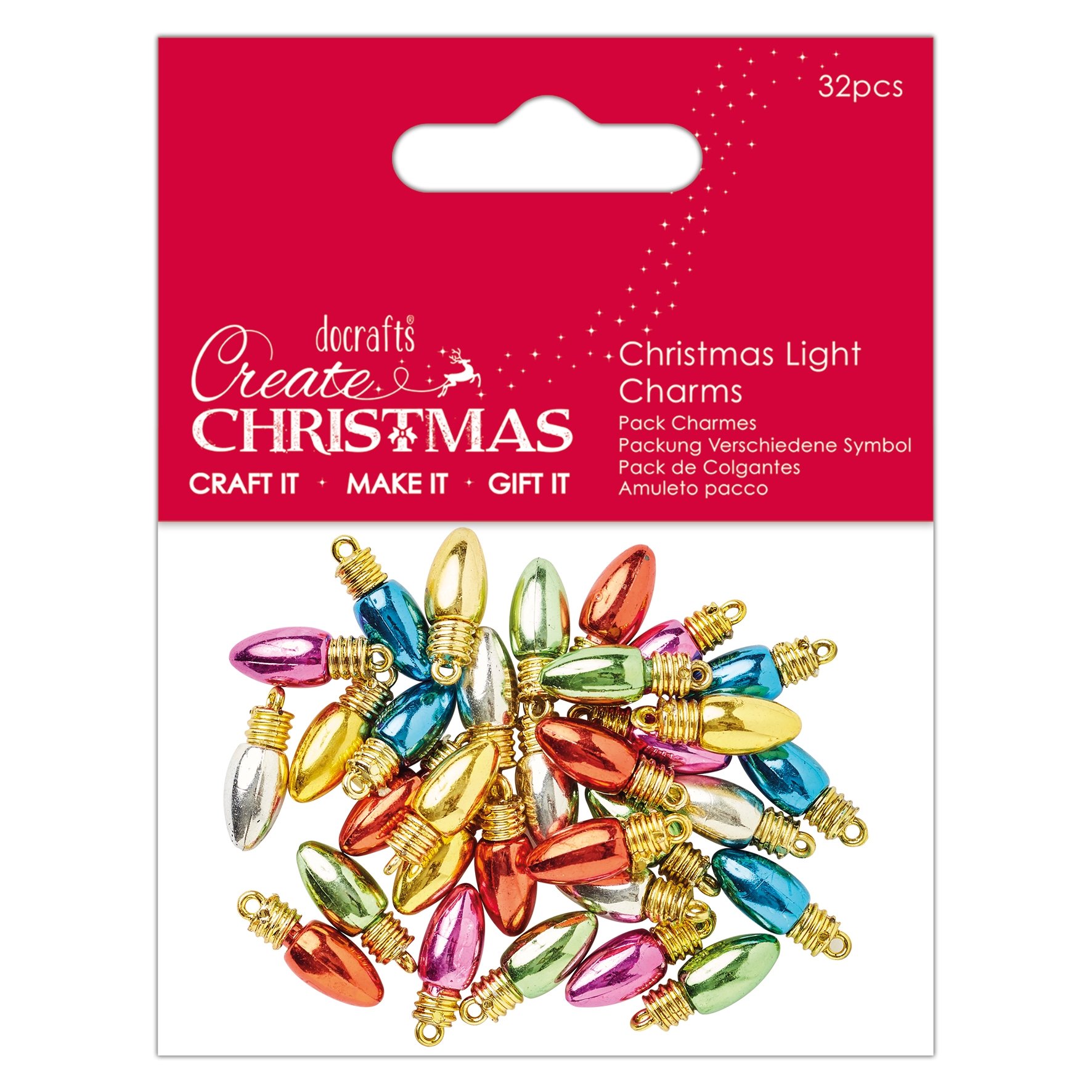 Papermania Christmas Light Charms, Multi-Colour, One Size
