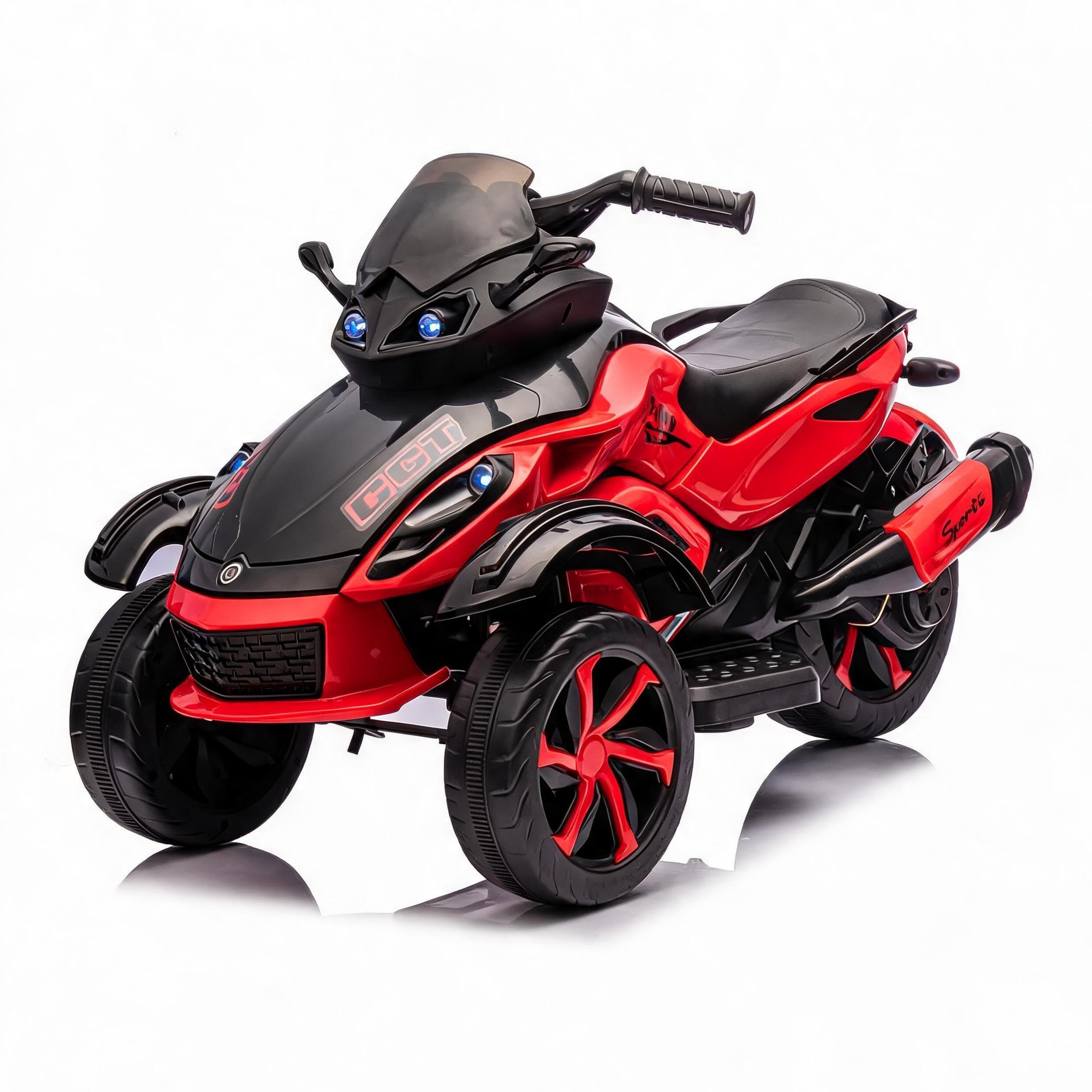 Garvee Moto Elettrica per Bambini a 3 Ruote Stile ATV con Doppio Motore 45W
