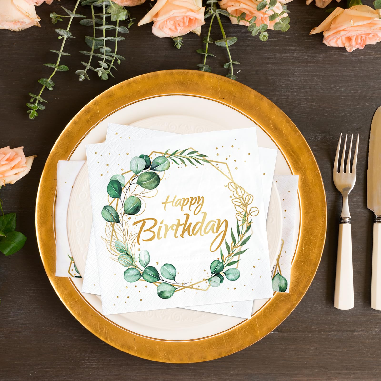 Lot De 60 Serviettes En Papier - Décoration De Table D'Anniversaire