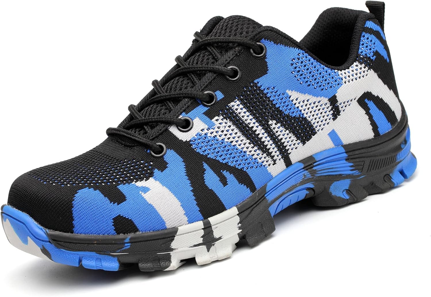 Tanleewa Steel Toe Safety Work Shoes for Men Breathable Industrial Sneakers Lightweight Camouflage Outdoor Work Shoes