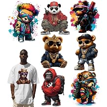 Street Hip Hop Animal DTF Transfers Read to Press Graffiti Bear Iron on