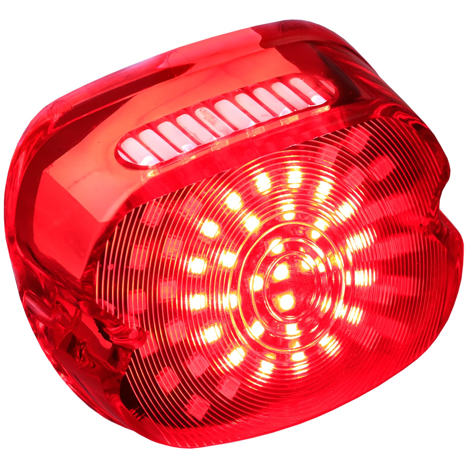 Photo 1 of ***USED Missing Mounting Hardware***
Motorcycle LED Rear Tail Light Red Strobing Turn Signal Taillights Low Profile Replacement for Harley Dyna Sportster 883 1200 Road King