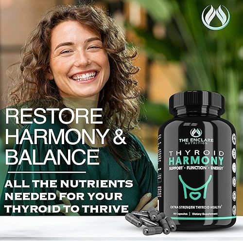 Miniatura 2 de THE ENCLARE NUTRITION Suplemento de apoyo tiroideo equilibra las hormonas para la energía, el metabolismo, la concentración, el estrés, el estado de