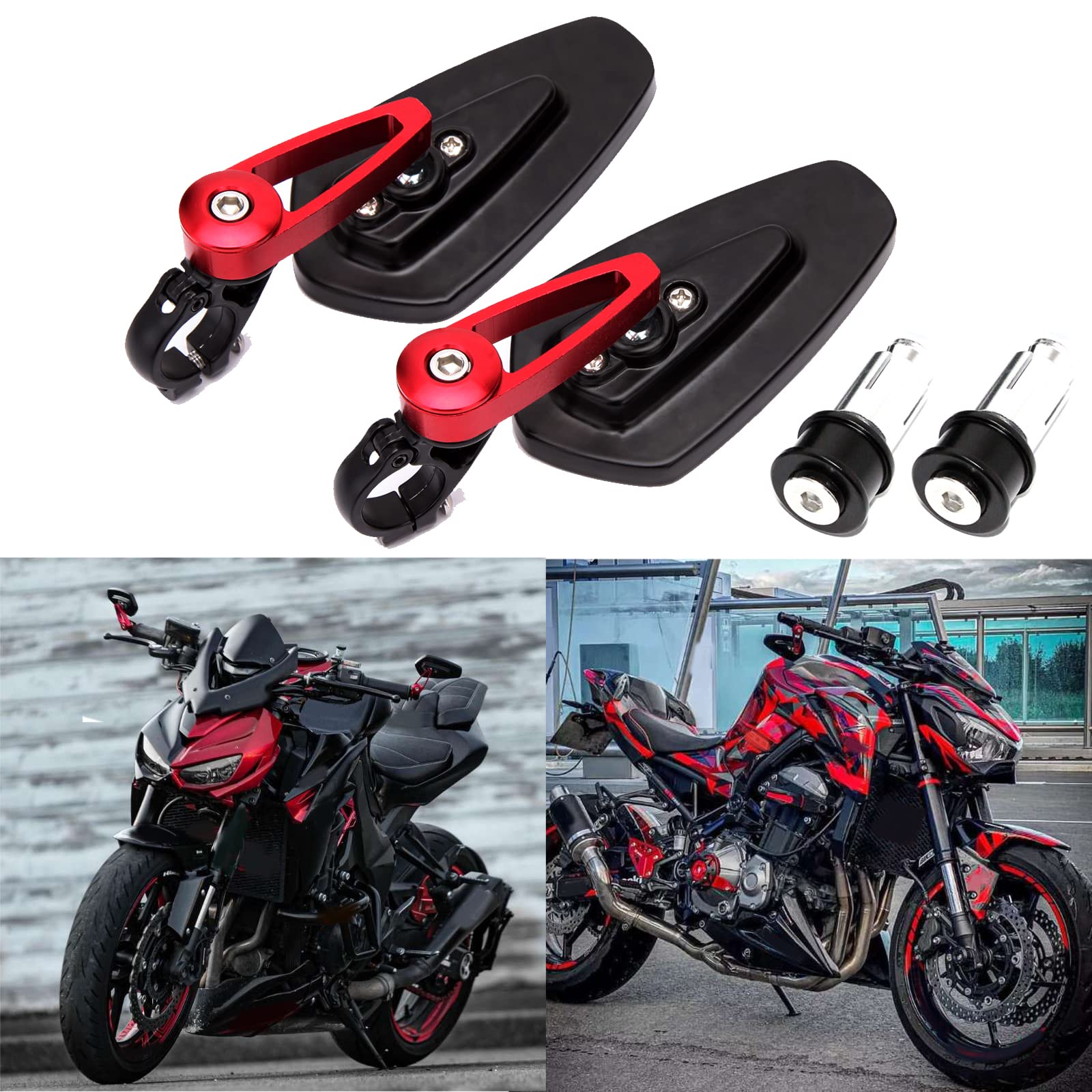 Amazon.com: Universal Red Motorcycle Billet Aluminum 7/8