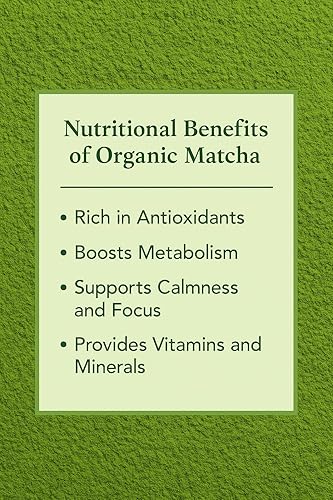 Miniatura 5 de Polvo de matcha orgánico de grado ceremonial (1.06 onzas), té verde diario sin azúcar de Kyoto Uji, para concentración tranquila, energía sin