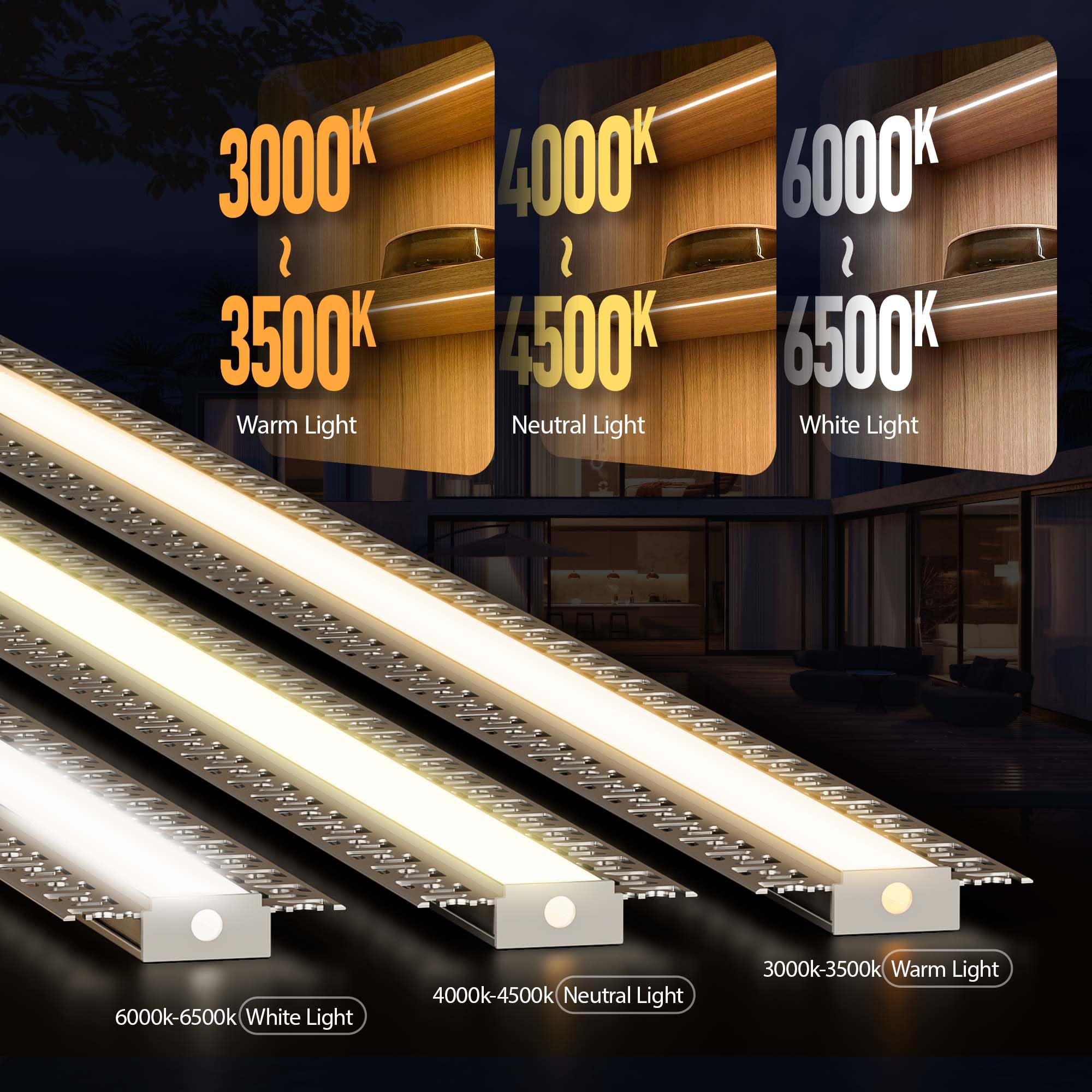 LED Trockenbauprofil 2m 16 Stück – LED Strip Kanal/Schiene mit Diffusor Leiste | Led Aluprofil für led-Streifen bis 20mm, Größe 64.2 × 13.8mm | Inkl. Endkappen (SA01, 2M 16 Stück)