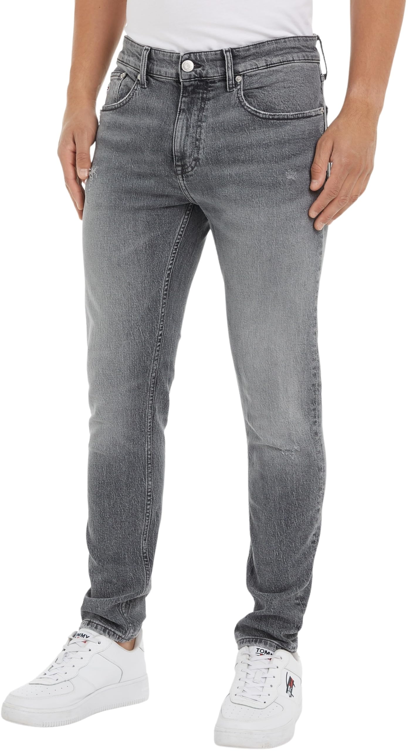 Tommy Jeans Men's Austin Slim Tprd Bh6177 Denim Pants, Denim Black, 30W / 34L
