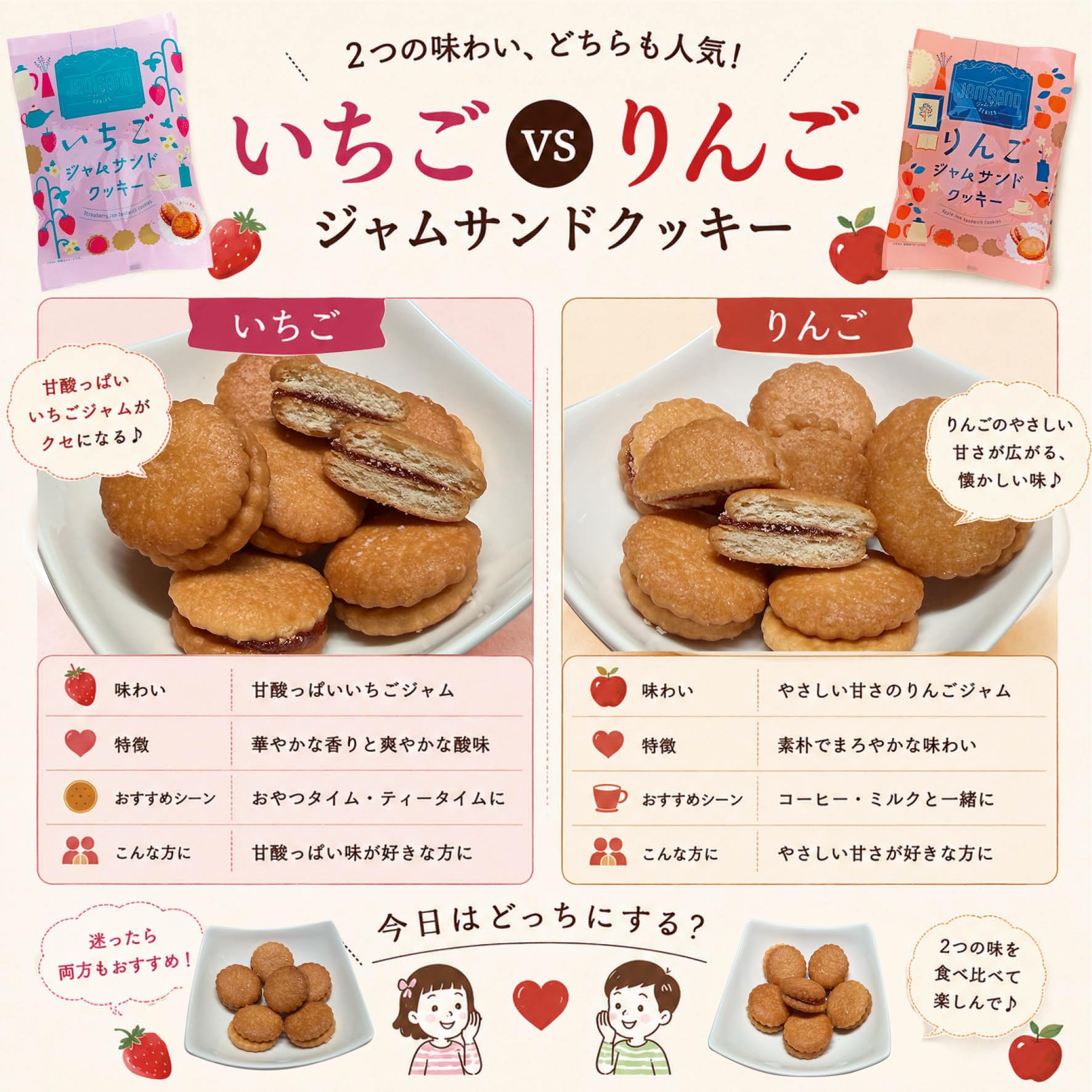 ともこ　M&SのジャムサンドとF&Mのクッキーと3点一緒 Amazon.co.jp: いちごジャムサンドクッキー 85g 2袋セット 三黒製菓