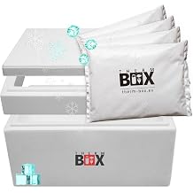 THERM BOX Modular Box 43 m with 4 x Ice Packs for Cool Box 43 L Interior 49 x 30 x 28 cm Transport Box Thermal Container Reusable