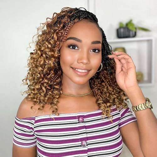 Yewell Goddess Box Braids Crochet Hair 10inch,9Packs,Boho Crochet Braids