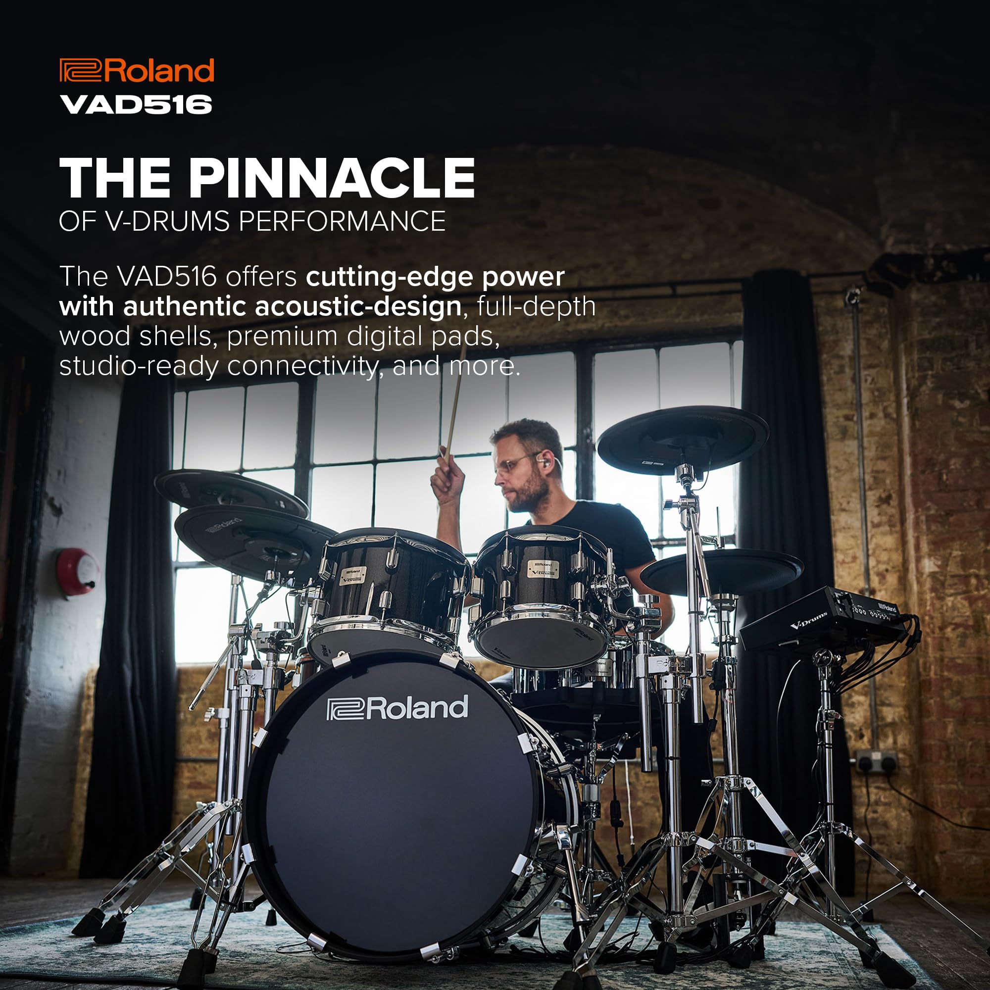 Amazon.com: Roland VAD516 V-Drums | 5 Series Flagship V-Drum Kit