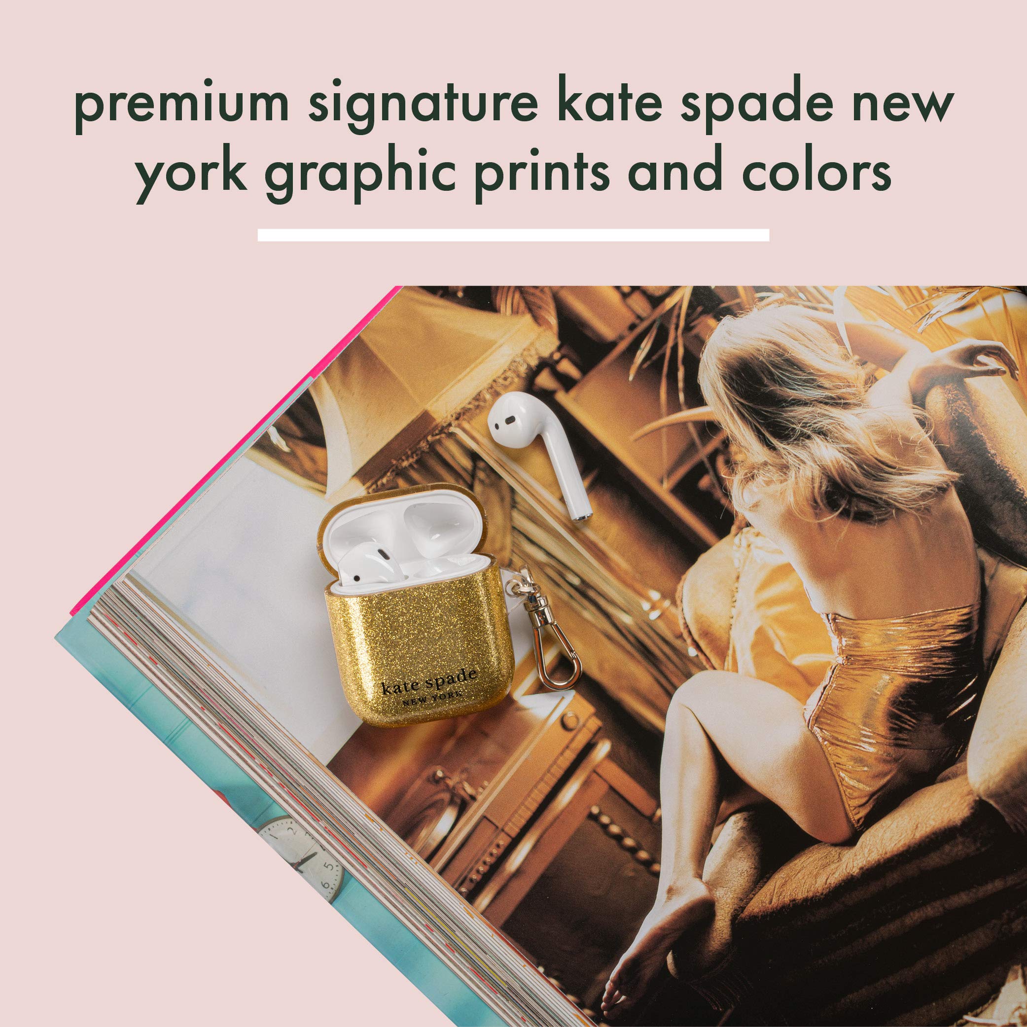 Amazon | ケイト・スペード ニューヨーク ゴールドグリッターケース