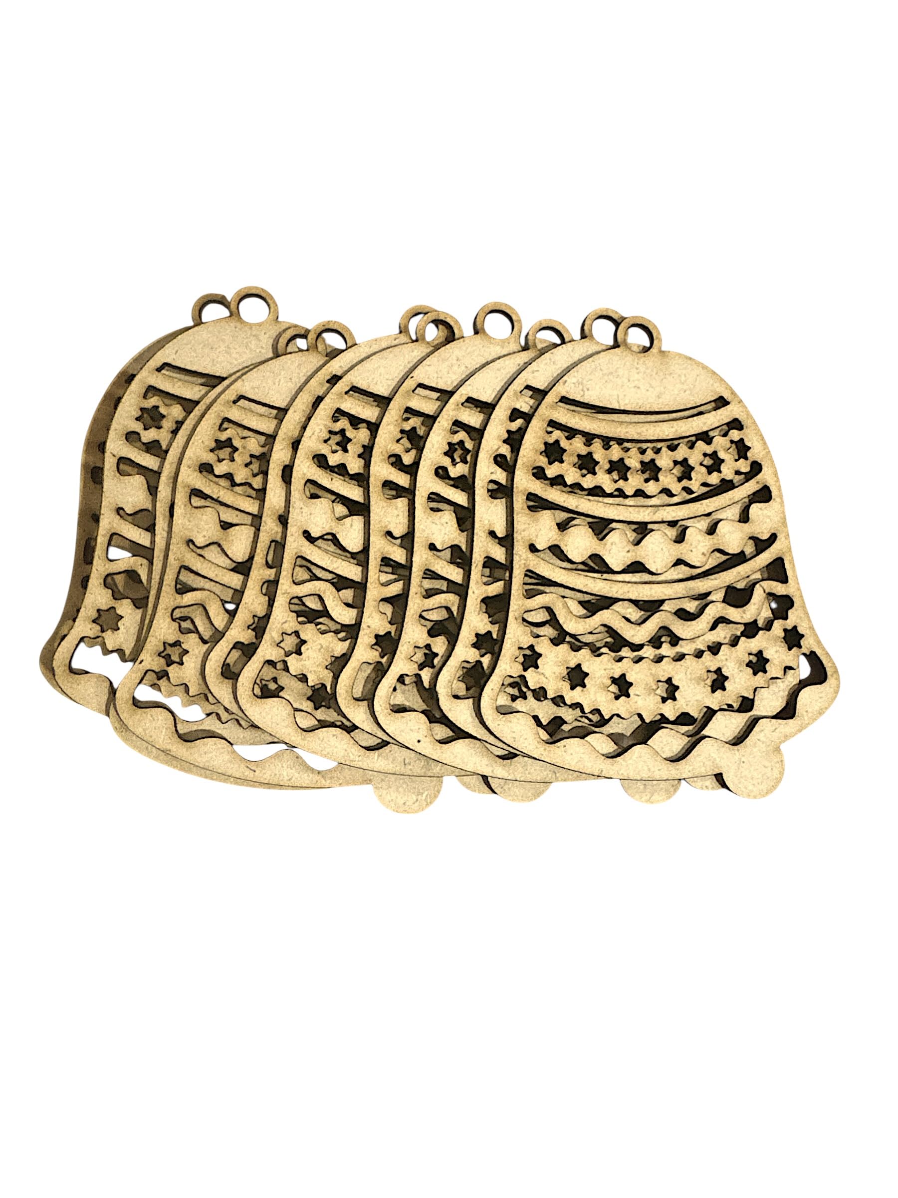 Bs amor Pack of 10 MDF Bell Cutout for Art and Craft, Christmas Festival Decoration, DIY Project Size is 4x3 Inch-image-28