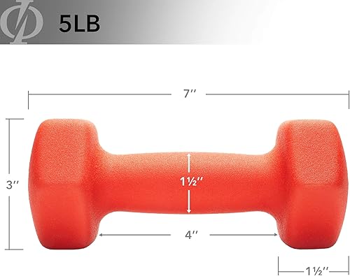 Miniatura 9 de Philosophy Gym Juego de 2 mancuernas de neopreno con forma hexagonal