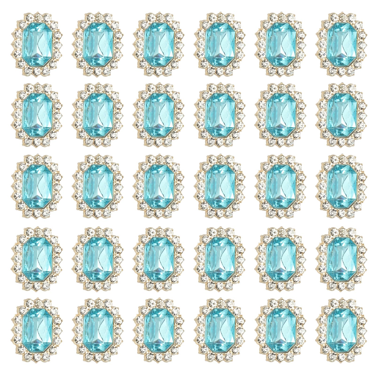 Botones de cristal hechos a mano PATIKIL con engaste dorado de lujo para chaquetas y joyas