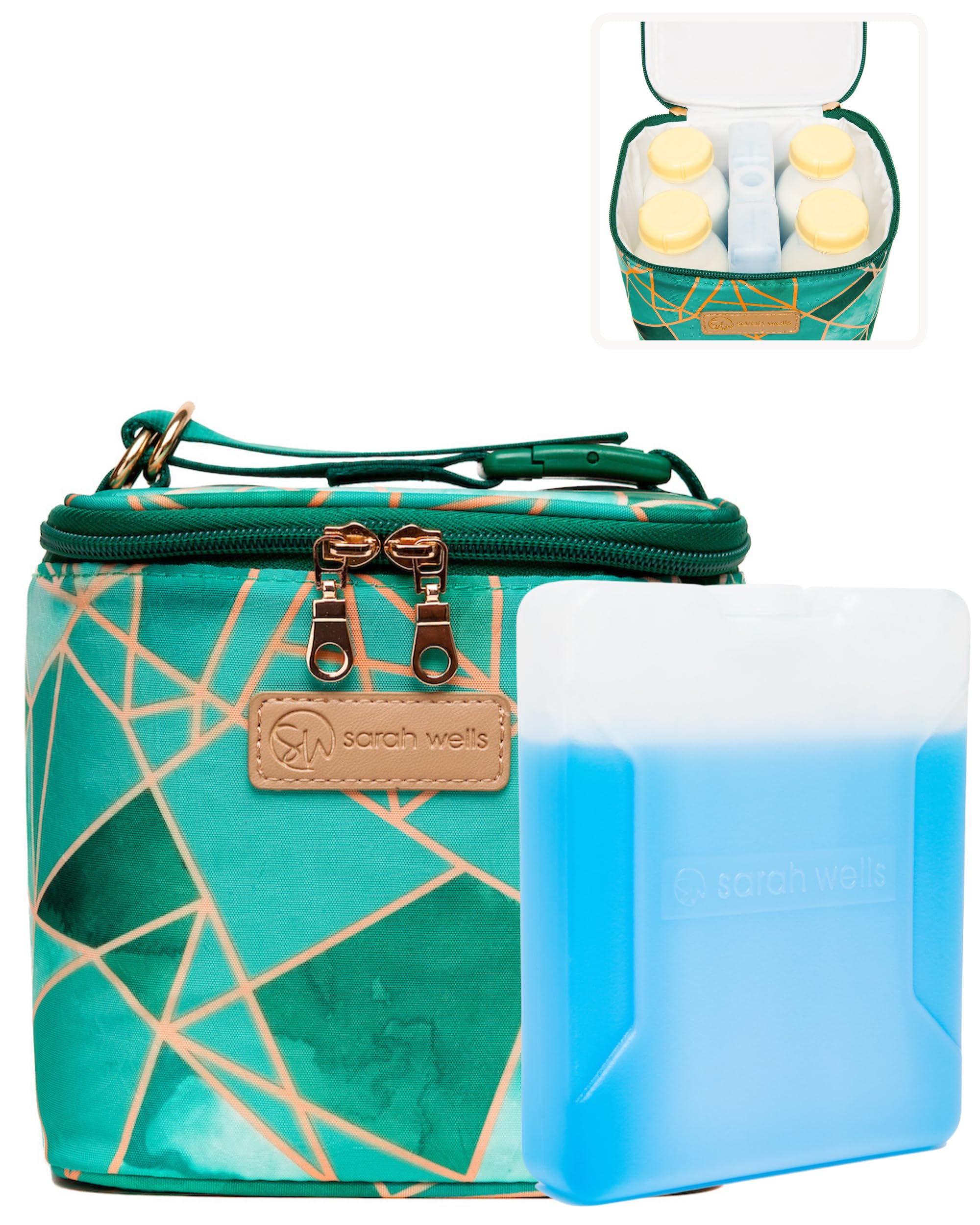 Cold Gold Breastmilk Cooler Bag with Safety Tested Ice Pack – Insulated Milk Storage for Work, Travel & Daycare – Fits Bottles & Parts – Durable,