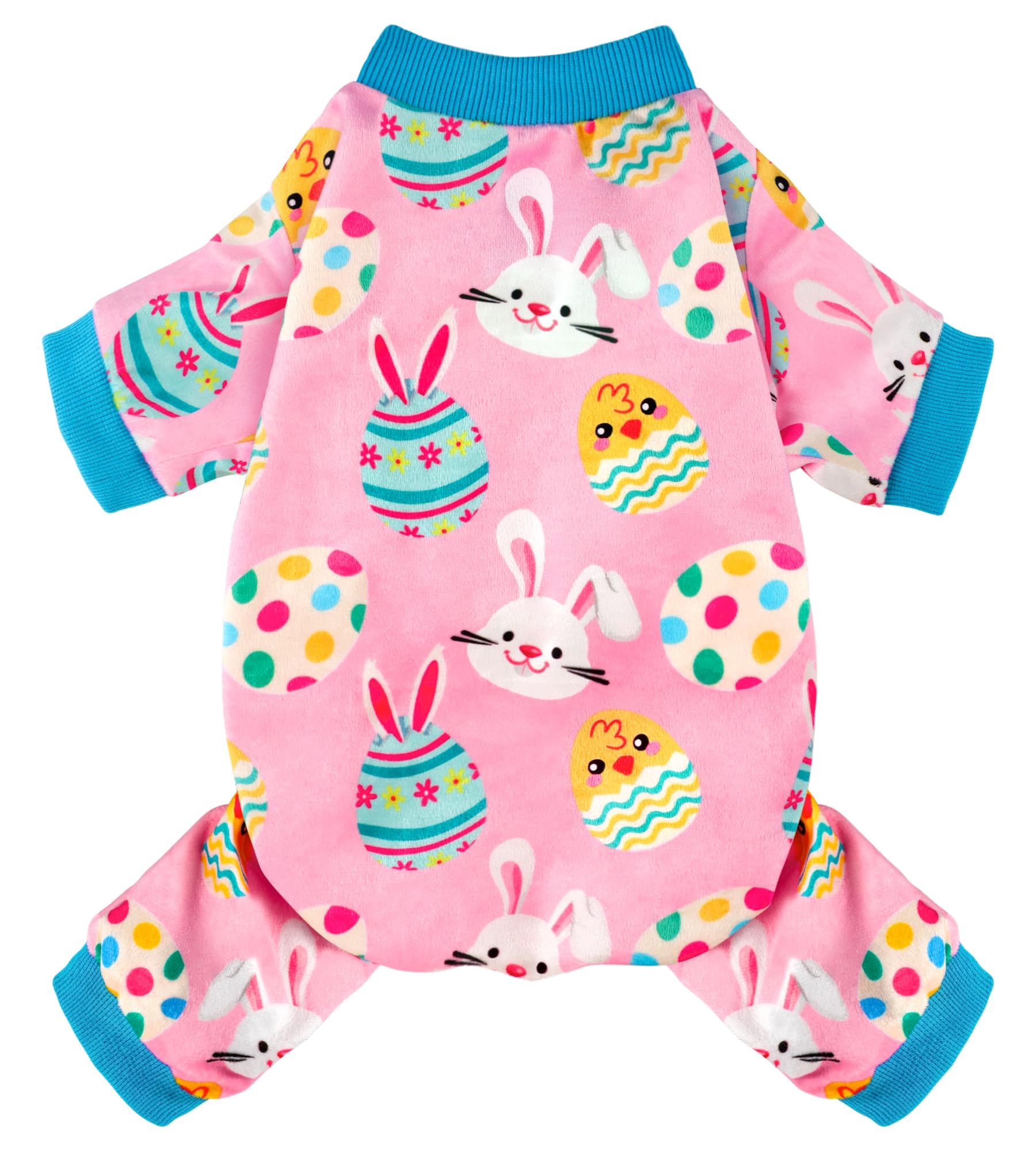 BAOBICUTE Dog Pajamas Soft Lightweight Dog Onesies Outfit Clothes for Small Medium Large Puppy Pjs for Pet Boys Girls Dogs Cats (L (Back: 12",Chest: 16.5", Neck: 10.2"), Easter)