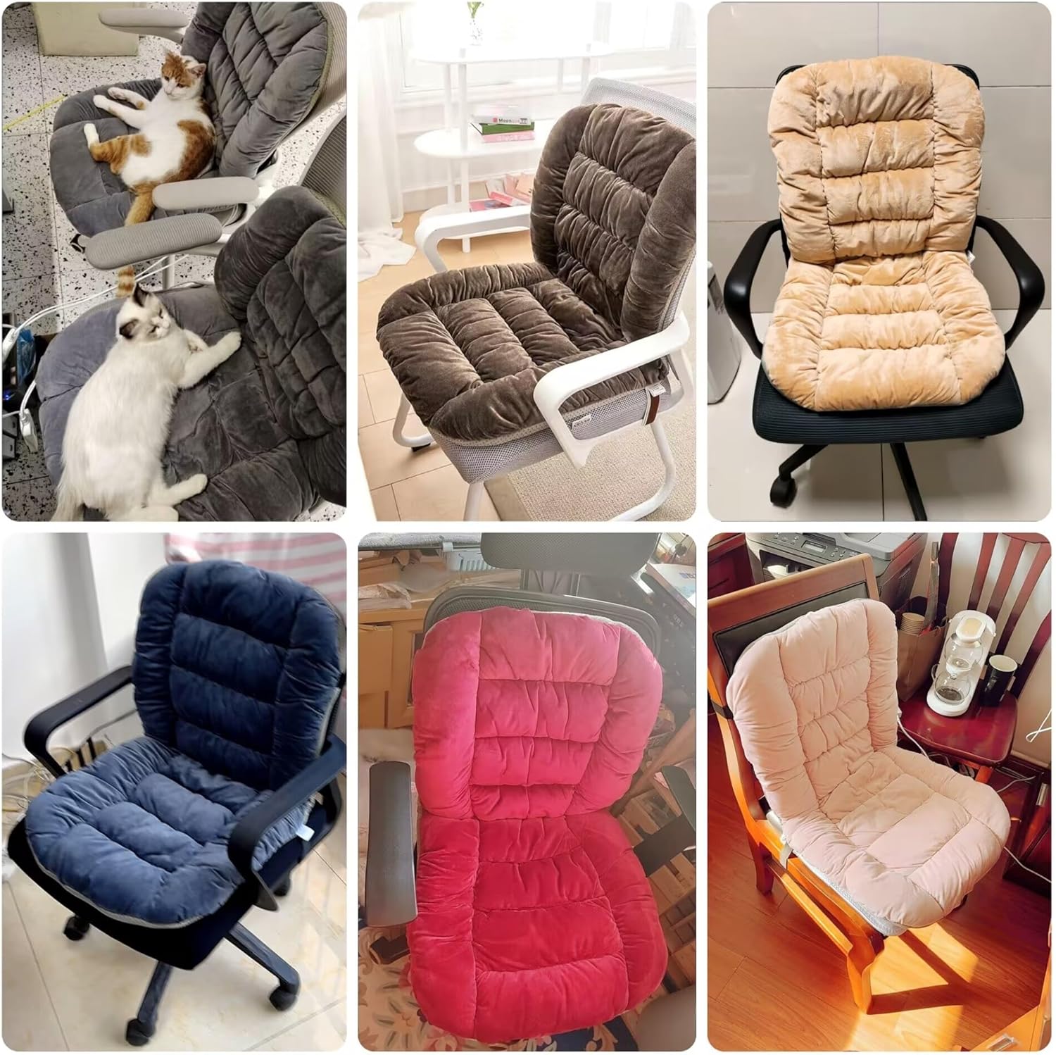 Chair Pads Cushion High Back Chair Cushions Set of 1/2/4, Dining -Kitchen -Office Chair Seat Cushion with Ties Thickened One-Piece Outdoor Indoor Furniture Chair Seat Cushion(Colour 11,1_90X48CM)
