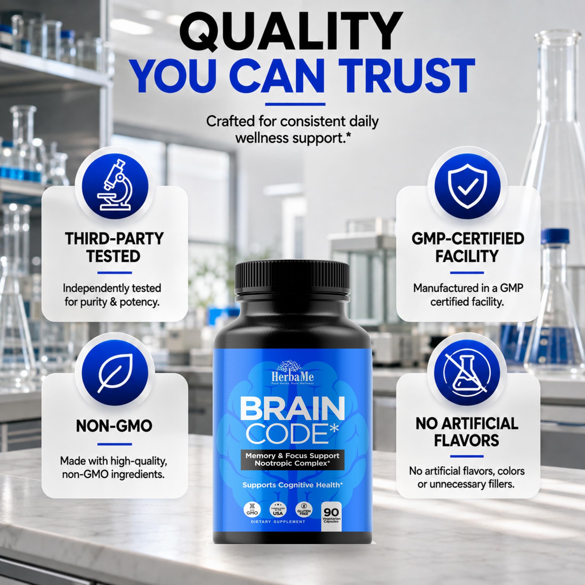 HerbaMe Nootropic Brain Supplement for Memory, Focus & Cognitive Support — Amazon image 7