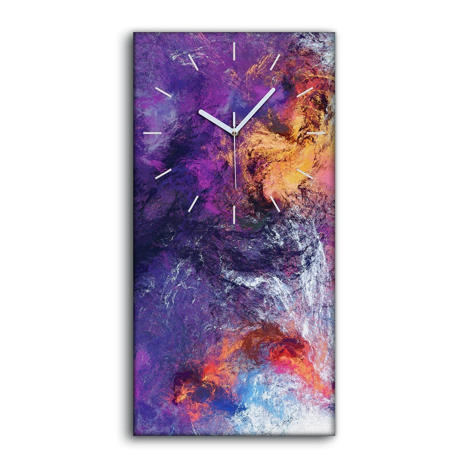 Horloge de Salon Moderne Toile Décoration Murale Colorée pour Chambre