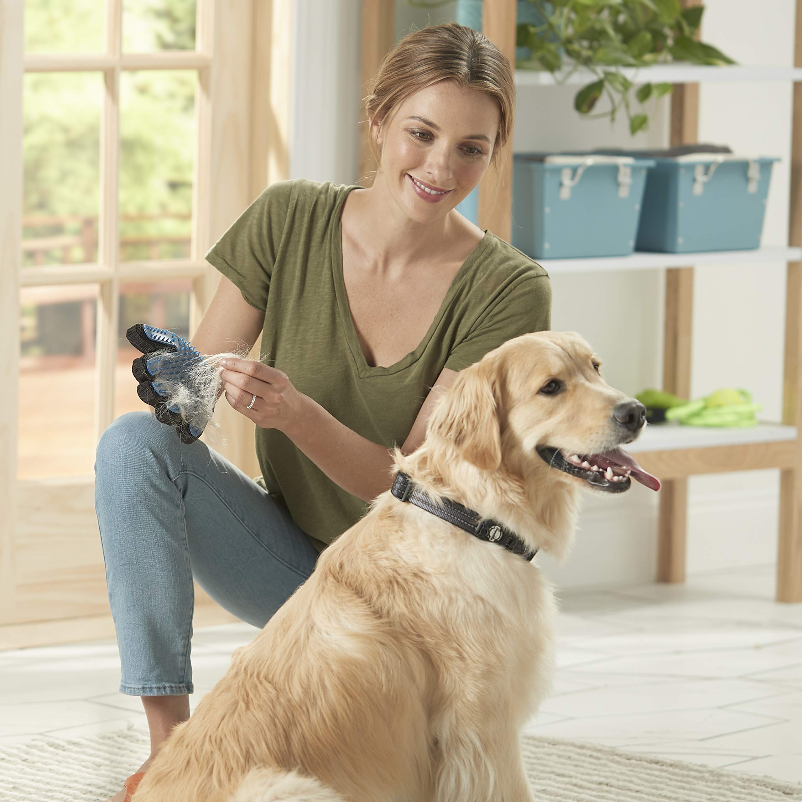 shed-Master – Guanti – Franklin toelettatura Pet Supply – Gentle de-Shedding – Hair Remover – Dogs & Cats – mobili Pet rimozione dei Capelli – Capelli Lunghi e Corti