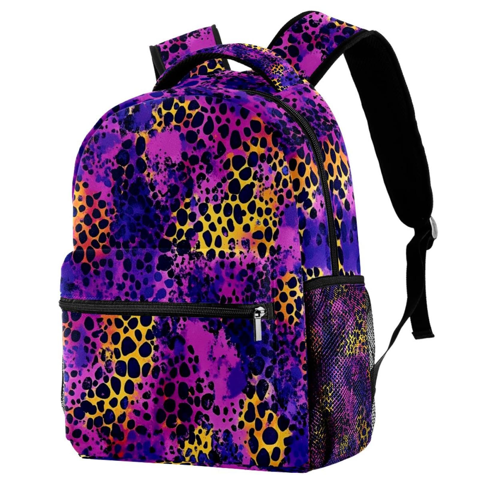 NUYFVG Sunflower Leopard Print Backpack for Kids Lagre Capacity Backpack Children Daypack Schoolbag Book Bag for Teens Primary Junior