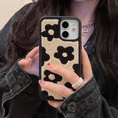 Miniatura 9 de Funda compatible con iPhone 1212 Pro, bonita funda suave, estética retro y elegante para iPhone 12, diseño floral, esponjosa para iPhone 12 (flores