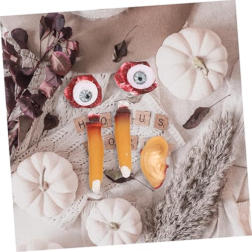 Miniatura 9 de TOYANDONA 4 piezas de accesorios de Halloween, dedos divididos, orejas y globos oculares, partes del cuerpo para accesorios de broma, fiesta de