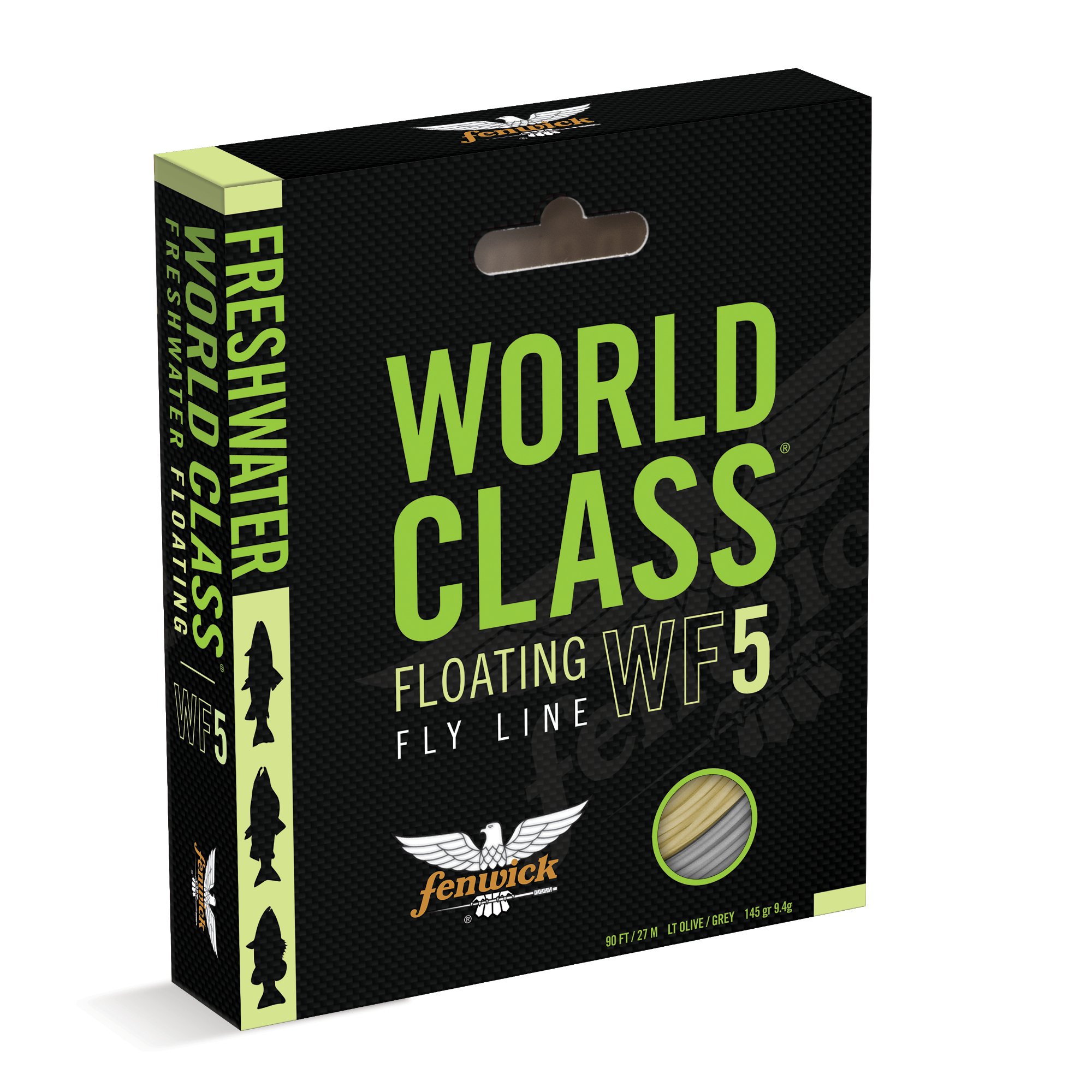Fenwick wcflfapf9 Mundo Clase Agua Dulce All-Purpose Flotante Pesca línea, Luz Verde/Gris, 100 '/250 Granos