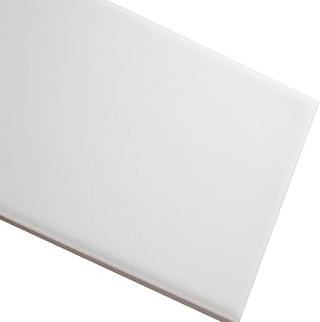 SomerTile WEB3CHMW Crown Heights Ceramic Wall, 3 x 6, Matte White Tile, 44 Piece