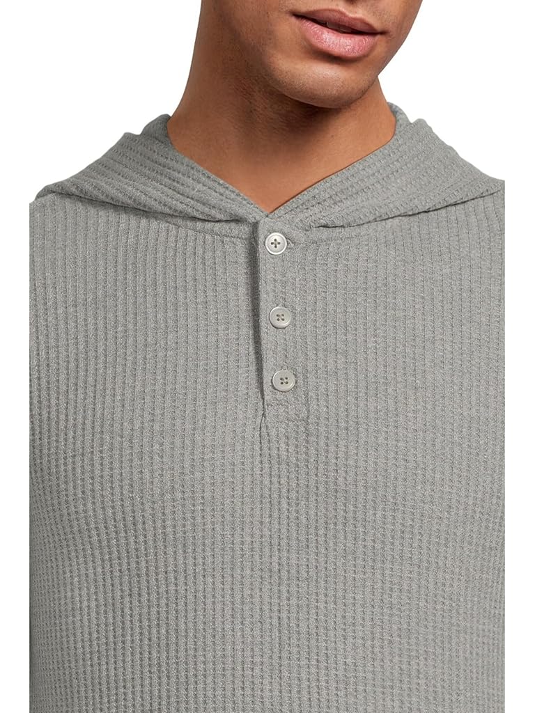Gray RVCA Dayshift Thermal Hooded Henley