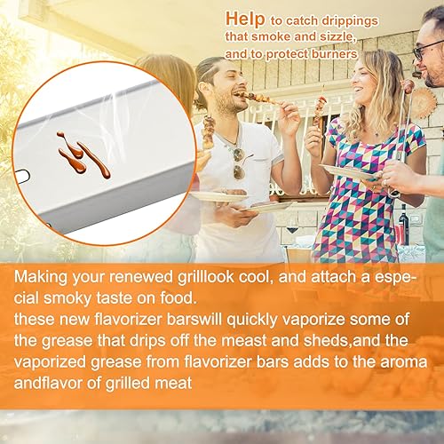 Miniatura 4 de BTCDR Kit de piezas de repuesto para parrilla Dyna glo DGH485CRP, DGH485CRP-D 4 quemadores, parrilla de gas DGH474CRP 5 quemadores, placas de calor