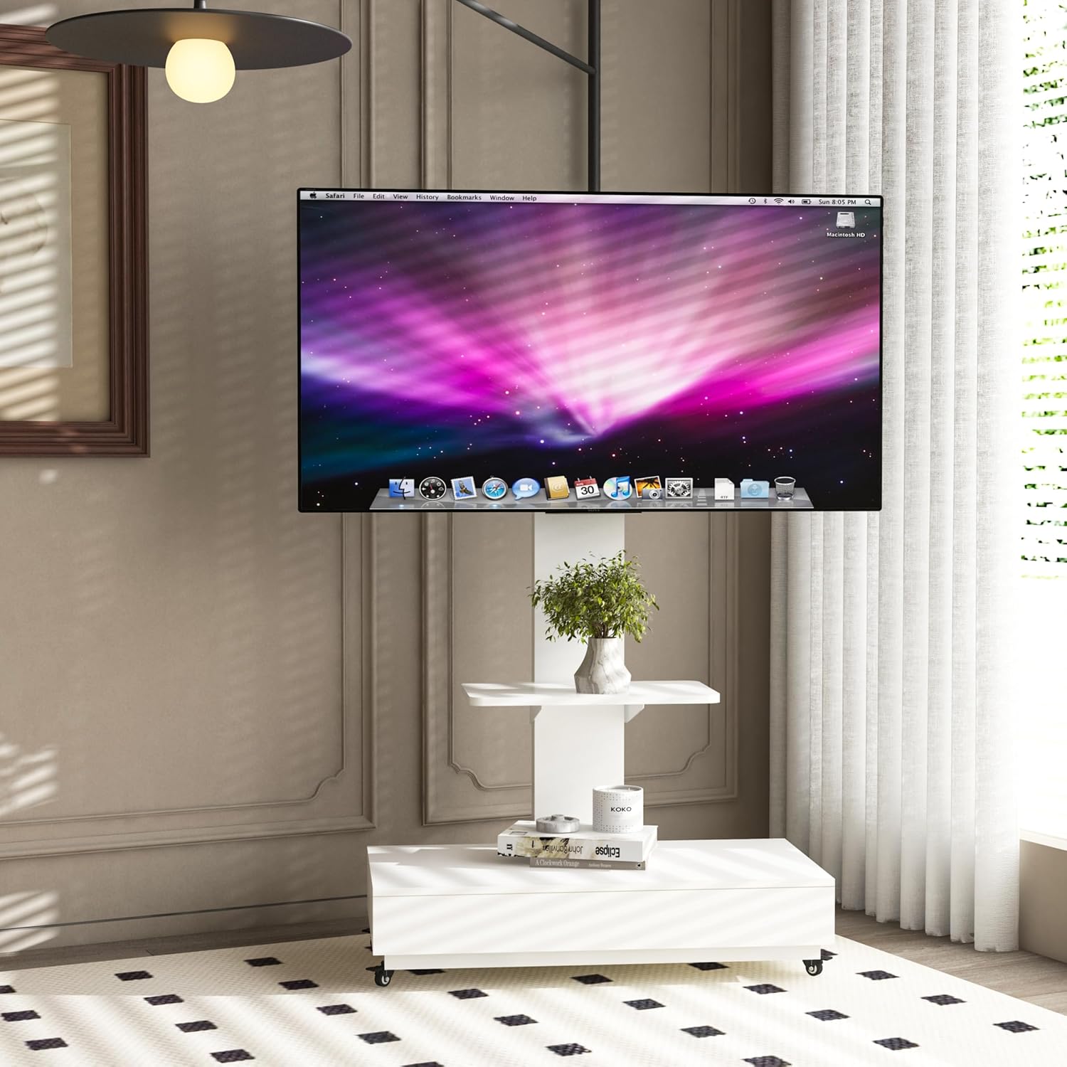 Soporte con ruedas ajustable para TV de 32-75 pulgadas