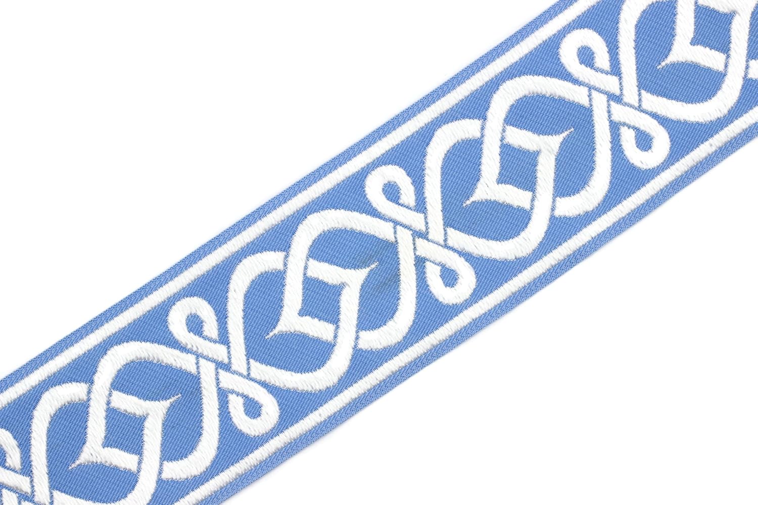 11 Yard Spool 1.96" Blue Celtic Knot Jacquard Ribbon for Clothing Accessories Woven Border Costume Sewing Trim DIY Craft Supplies 50972