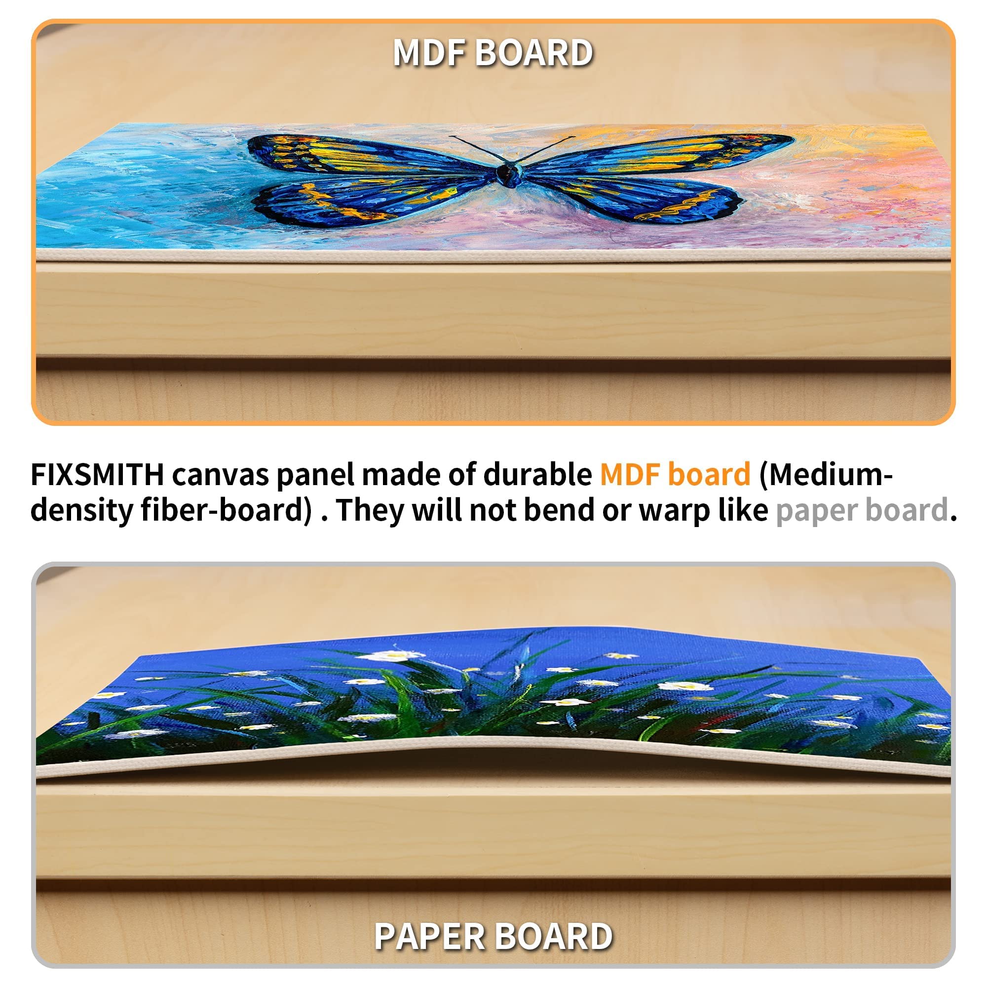 Snapklik.com : Canvas Boards For Painting 4x4 Inch, Super Value 24 Pack ...