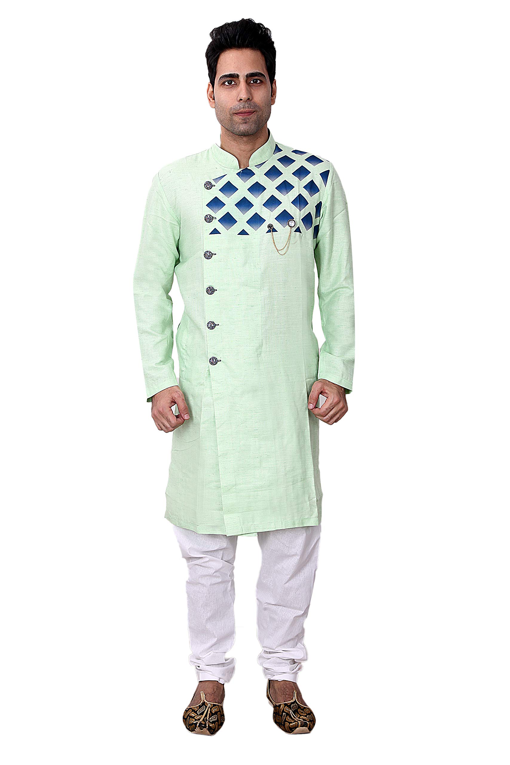 Basilio Men's Indo-Western Style Ethnic Set-109-Green-picture-20