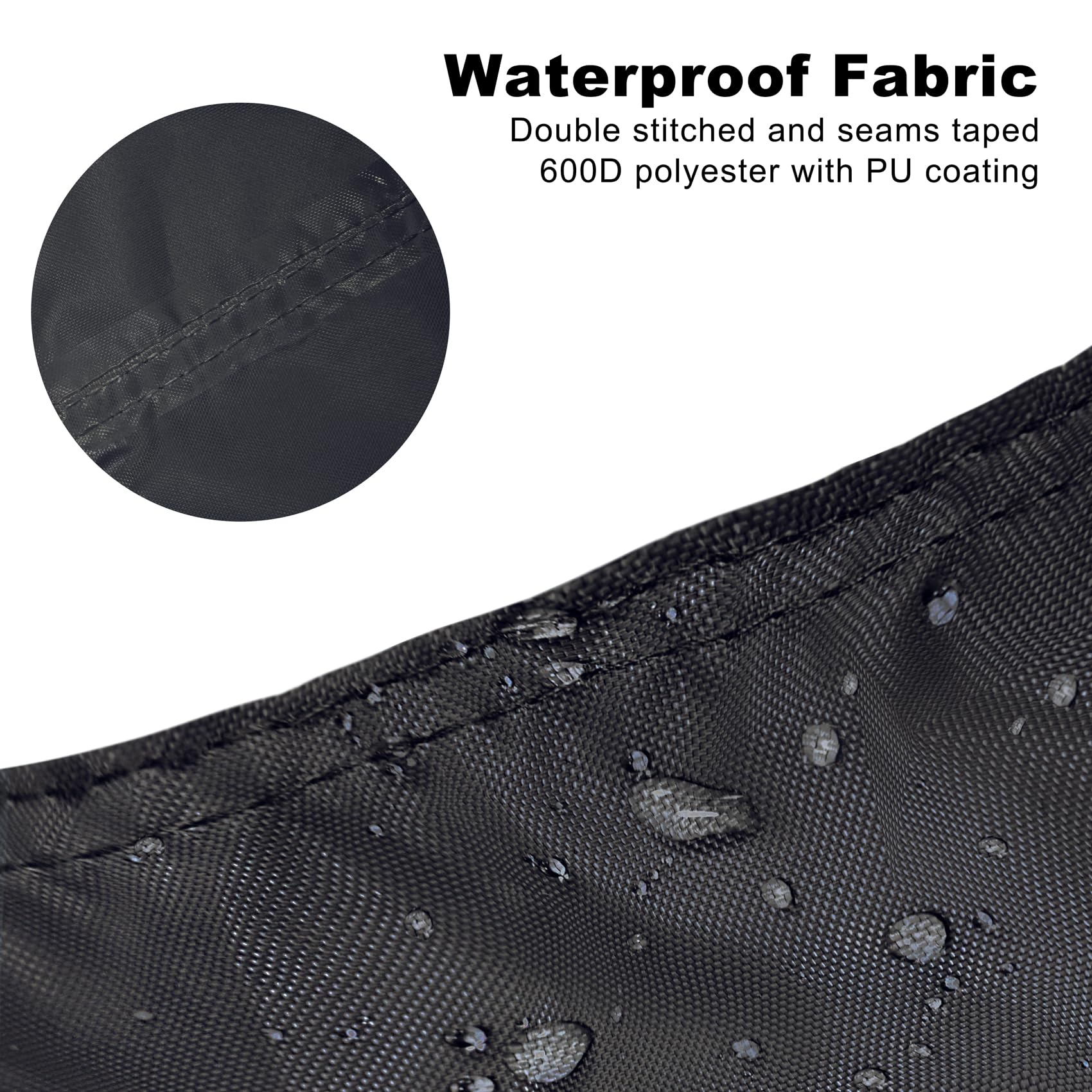 Bache vehicule,Black 600D 30 60hp  Couverture de protection pour moteur