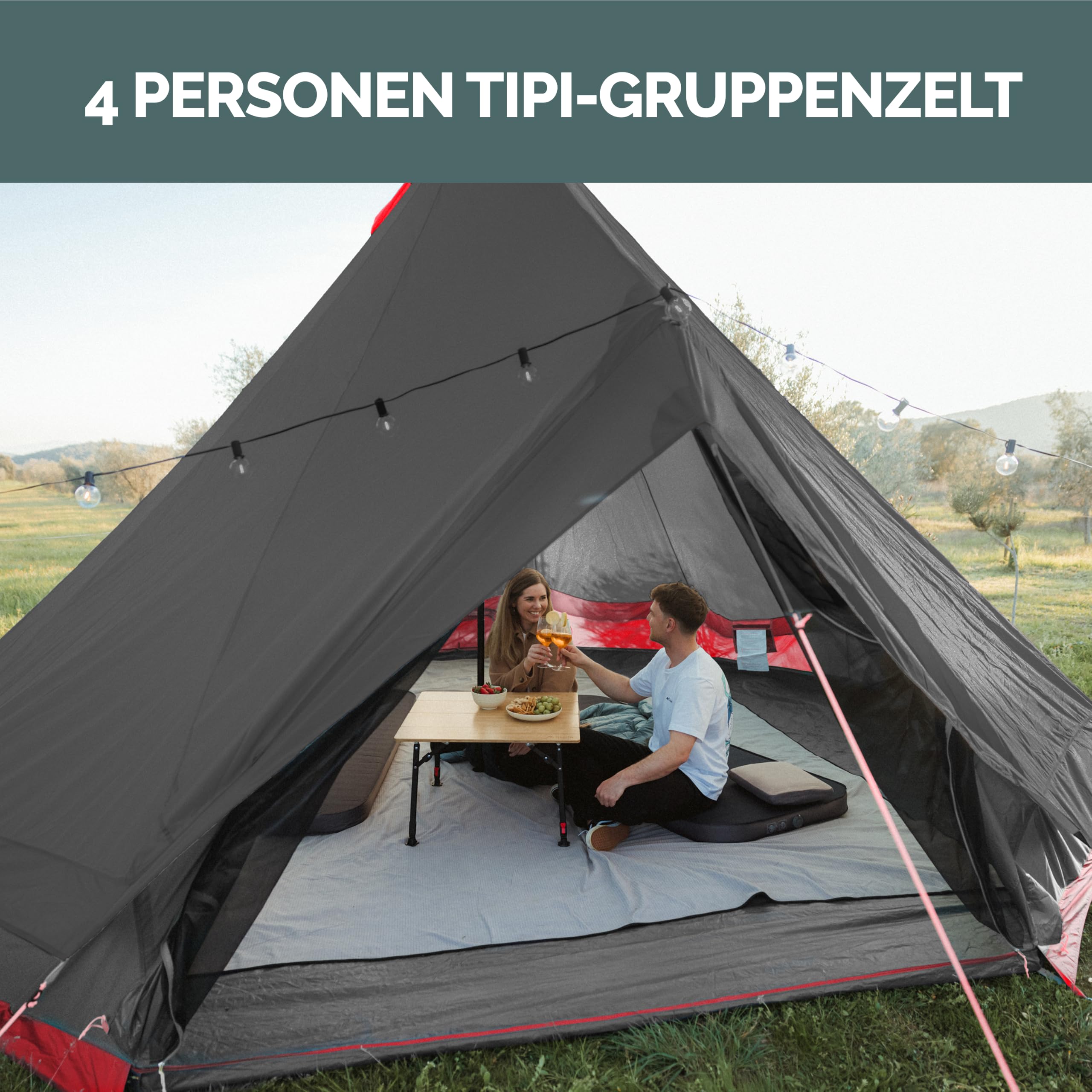 JUSTCAMP Bell Group Tent for 10 People