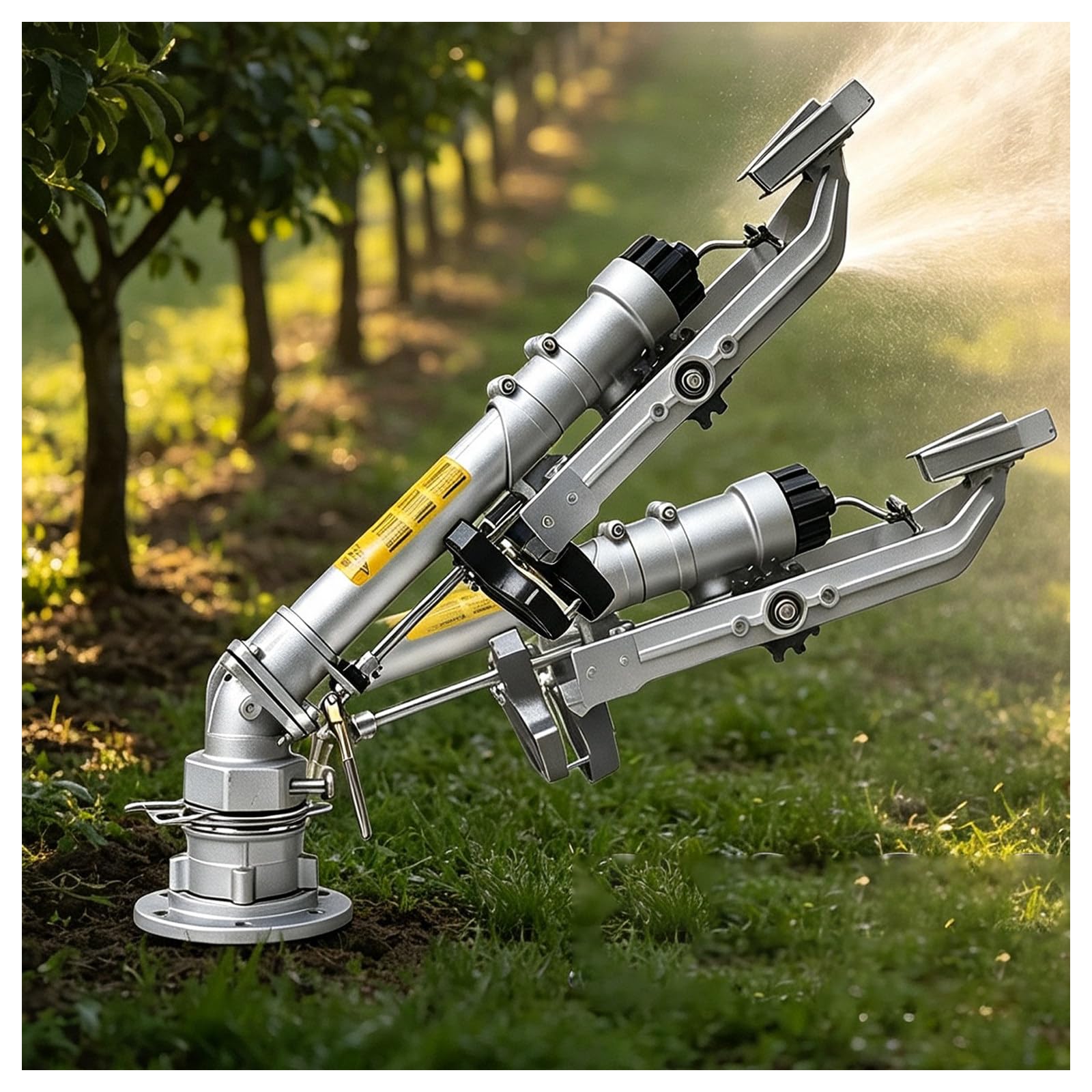 MIAOXIAOLONG Aspersor Automático Cañón De Lluvia Model50 | Rociador Giratorio 360° De Gran Área, Boquilla Ajustable 24°/44° Para Riego Agrícola