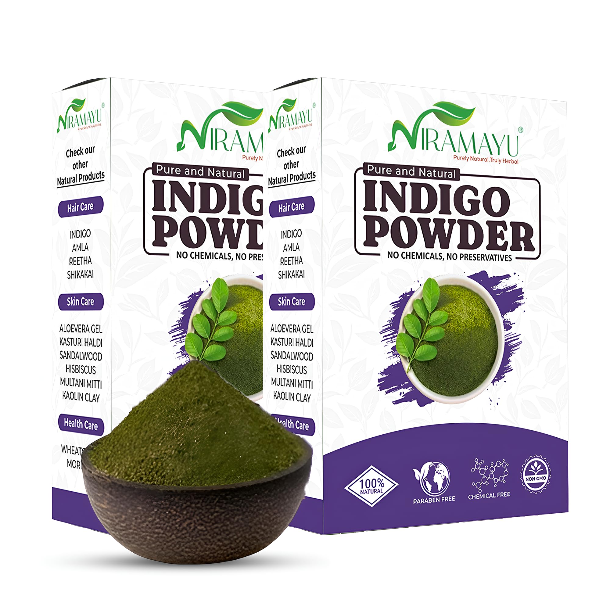Indigo Powder For Hair Colour - Black (400gm)| Natural & indigo Dye With Spoon/Gloves/Shower Cup Free-image-22