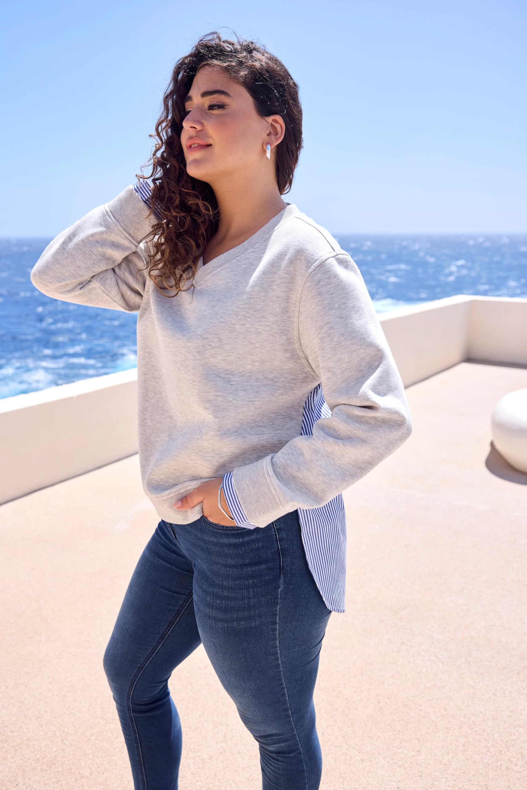 Ulla Popken Damen Sweatshirt