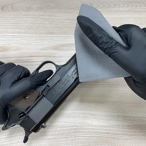 Miniatura 5 de Paño de limpieza de pistola de silicona de 12 x 12 pulgadas, color gris, sin pelusas, pistola de pulido de microfibra, trapos de limpieza