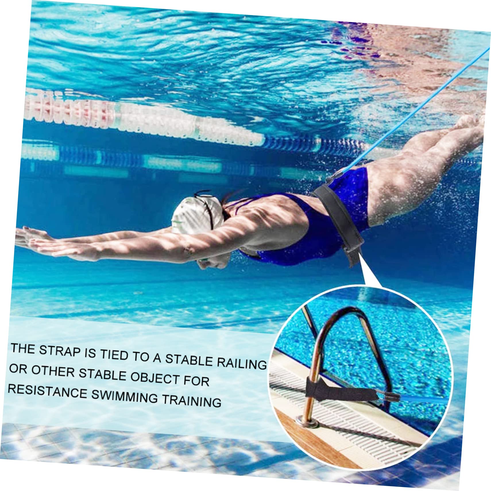 SUPVOX 1Set Swimming Resistance Trainer Set Swim Training Equipment with Foot Elastic Resistance Cords Straps for Strength Training Pools for All Ages