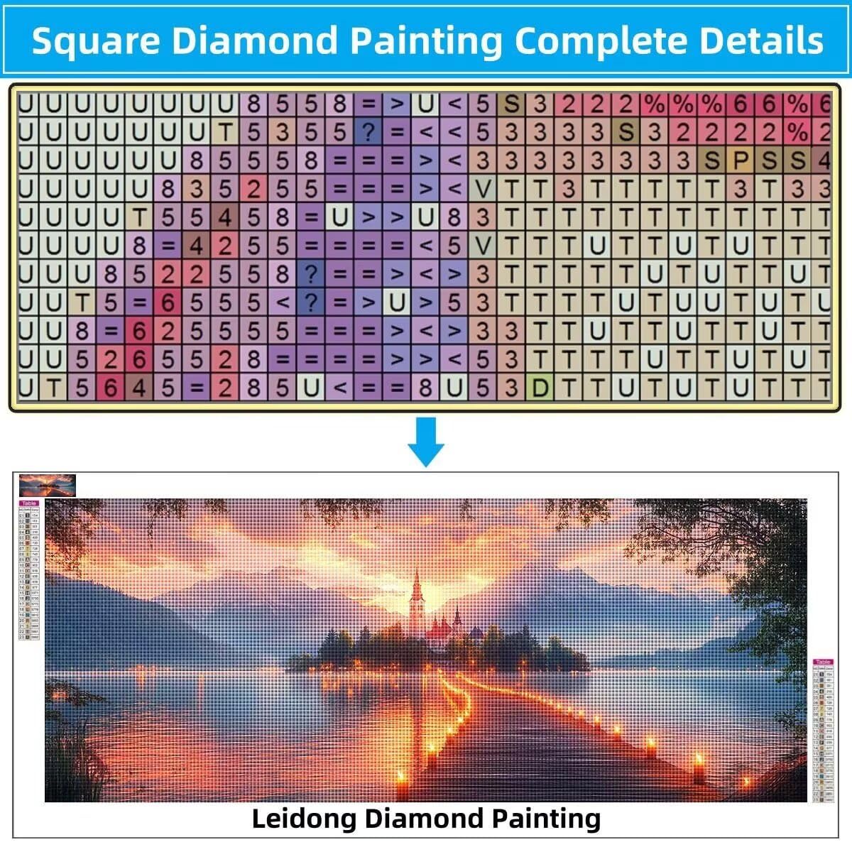 5D DIY diamentowe malowanie pełny zestaw, molo, zamek obrazy do malowania diamentami, mozaika, hobby dla dorosłych, tworzenie diamentowych kryształowych obrazów artystycznych do dekoracji domu 80 x